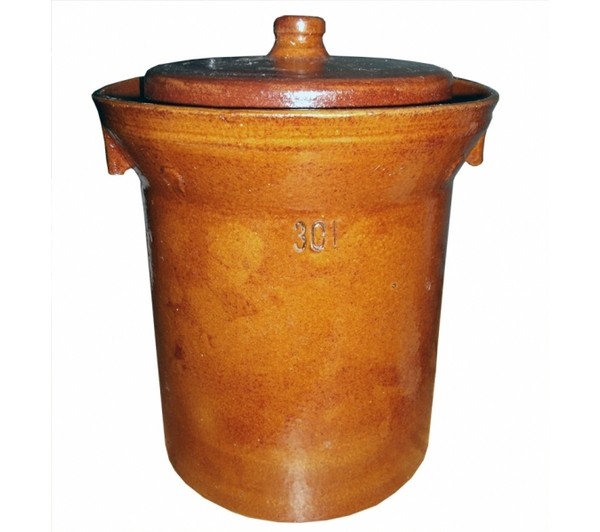 Ms-Steinzeug - Pot à Fermentation En Grès 5 Litres Pour Choucroute Et Légumes + Pierres De Lestage - Tradition Et Qualité Alimentaire
