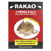 LOT DE 2 PLAQUES GLU SOURIS RAKAO