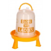 ABREUVOIR PLASTIQUE A/PIED 3L ORANGE